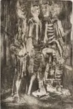 Eric Mbatha, Strangers at Night, etching on paper