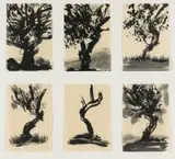 Tree Variations by William Kentridge, linocut and ink on paper, sold Mar 2022