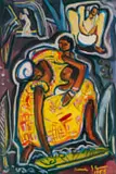 Irma Stern, African Woman with Children, photolithographic print on paper