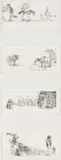 Of Man and Beast Series: Yanky Doodel (sic); Pasiphae; Goldilocks; Diana, four by Diane Victor, etching on paper, sold Mar 2022