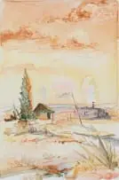 Durant Sihlali, Sun Rise, monotype on paper