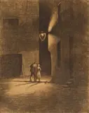 Dorothy Kay, The Dark Corner, etching on paper