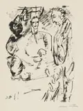 Irma Stern, Women and Child, lithograph on paper