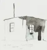 Nelson Makamo, First House, pencil and ink on paper