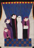 The Wedding by Pieter van der Westhuizen, mixed media with watercolour on paper, offered Mar 2022