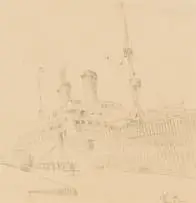 Clément Sénèque, Empress of France, 1928, pencil on paper