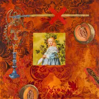 Jaco Benade, Noughts and Crosses, oil on paper