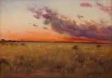 Basotho Gold by Hugo Naude, oil on canvas, offered Mar 2022