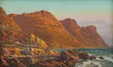 Cape Coastal Landscape by Tinus de Jongh, oil on canvas, sold Mar 2022