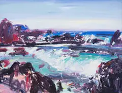 Gerhard Batha, Boulders Beach, Cape, oil on canvas