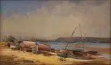 Kathleen Winifred Anderson, Durban Bay from Congella, 1900, oil on canvas laid down on wood panel