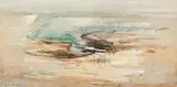 Hannatjie van der Wat, Abstract Landscape, oil on board
