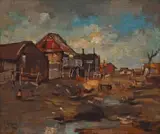 Gregoire Boonzaier, Village Scene