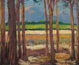 Cape Farmlands by Hugo Naude, oil on board, sold Mar 2022