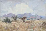 Johannes Blatt, Landscape with Purple Mountains