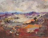 George Enslin, Namib, oil on canvas