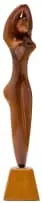 Zoltan Borbereki, Standing Nude, red ivory wood