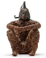 Jacques Dhont, Draadsitter (Fencesitter), wattle bark, steel and wood