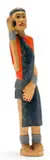 Collen Maswanganyi, Modern Woman with Cellphone, carved and painted wood