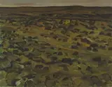 Brian Bradshaw, Landscape, oil on canvas laid down on board