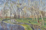 Siegfried Hahn, Spring, Sarragosa (sic), oil on canvas