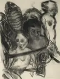 Claire Gavronsky, Goose Stepping, charcoal on paper