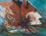 Cecil Higgs, A Rock Pool Composition, oil on board