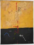 Samson Mnisi, Abstract Landscape (Golden Sky)