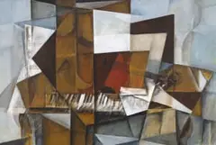 Musical Composition by Marlene Von Dürckheim, oil on canvas, sold Nov 2021