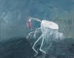 Trude Gunther, Birdman, oil on canvas laid down on board