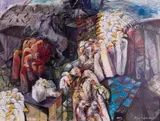 Margaret Gradwell, City Dwellers, oil on canvas