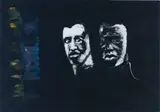 Nelson Makamo, Just the Two of Us, monotype on paper