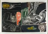 Mimmo Paladino, Dedalus, woodcut on paper