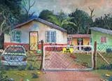 Siyabonga Sikosana, After Looting, acrylic on canvas