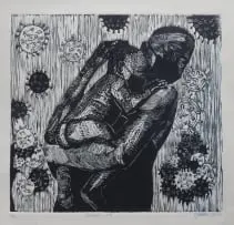 Siyabonga Ngubane, Protect Me, linocut