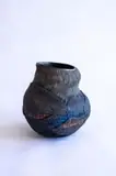 Andile Dyalvane, Elwalweni, iindonga (Donga) Series, white stoneware and charcoal clay with hand-painted underglaze
