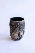 Andile Dyalvane, Views, Views from the Studio Series, glazed stoneware clay with handpainted underglaze