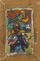 Willie Bester, Untitled, mixed media on hessian laid down on card