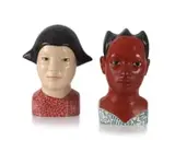 Claudette Schreuders, Ceramic Busts, two