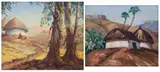 Nils Andersen, Huts in a Landscape, two
