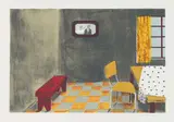 Sam Nhlengethwa, My Grandmother's Kitchen in the Sixties