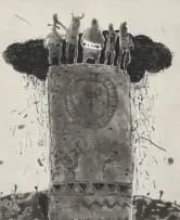Colbert Mashile, Mokoko Na Mokqaka, drypoint etching on paper