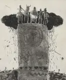 Colbert Mashile, Mokoko Na Mokqaka, drypoint etching on paper
