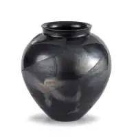 Ian Garrett, Papyrus, burnished terracotta with shell and quill impressions