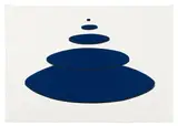Social Pyramid (blue) by Joachim Schönfeldt, enamel on embossed paper, offered Nov 2021