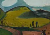 Pranas Domšaitis, Landscape with Figure