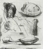 Deborah Bell, Displacement, etching on paper