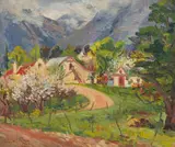 Emily Isabel Fern, Farm Buildings in a Mountain Landscape