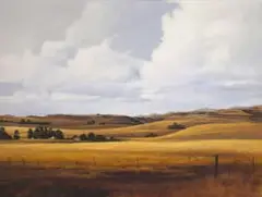 Winter Landscape near Middelburg by Hannes du Plessis, oil on canvas, offered Nov 2021