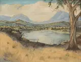 Louis Audie, Spitskoppen, oil on canvas laid down on board
